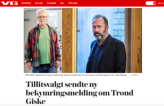 Faksimile fra VGs artikkel.