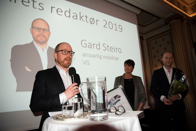 Sjefredaktør Gard Steiro i VG er kåret til årets redaktør i Oslo og Akershus.