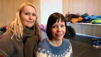 Wenche Høyforsslett fra Fagforbundet og Karina Vertot fra Utdanningsforbundet.