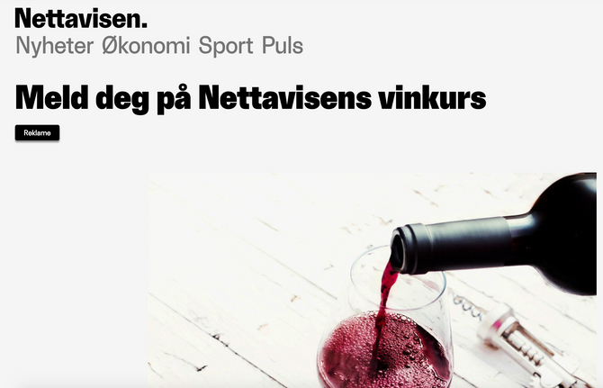 Actis mener denne betalte artikkelen er ulovlig alkoholreklame