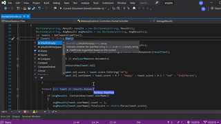Redigeringsverktøyet i Visual Studio 2019.