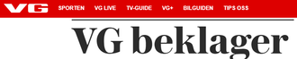 VG beklager.