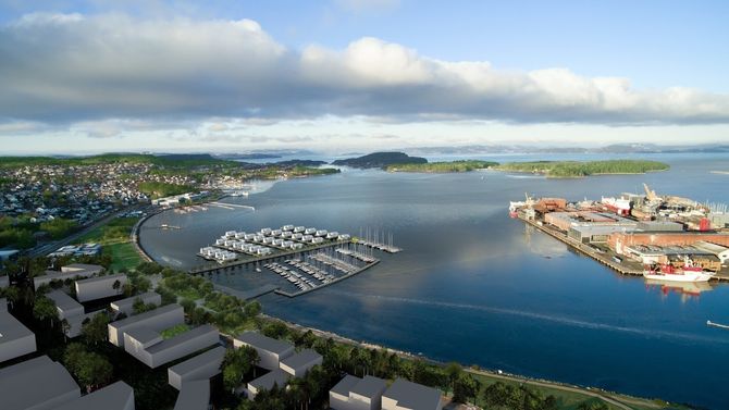 Horten havneby indre havn flytende boliger