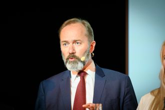 Trond Giske (Ap) i mediedebatt.