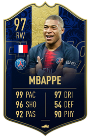 Kylian Mbappe sitt årets lag-kort