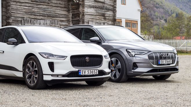 Jaguar I-Pace og Audi E-Tron.
