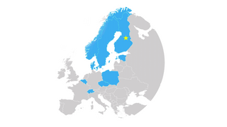 Kart over nordiske land