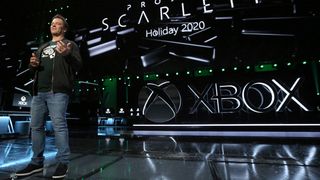 Xbox-sjef Phil Spencer gir fansen et glimt av framtiden med sitt Project Scarlett på pressemøtet Xbox E3 2019 på Microsoft Theater i Los Angeles.