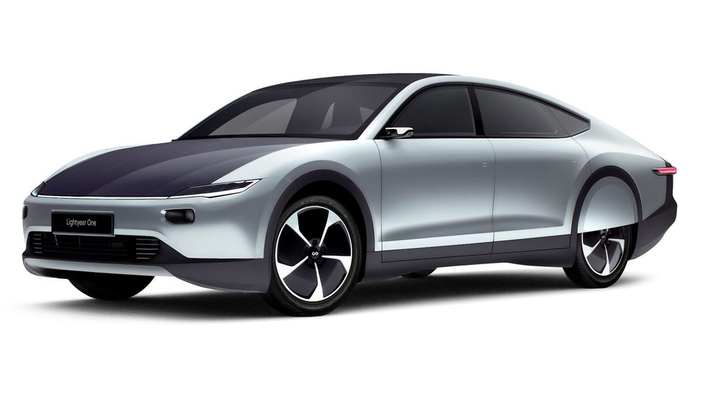 Bilen har aerodynamisk design.
