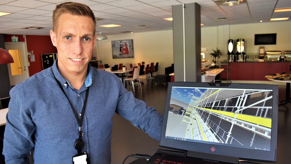 Jan-Ove Lytomt har utviklet et 3D-program som skal ta sikkerheten og effektiviteten til stillasmontørene på alvor.