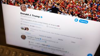 Foto av president Donald Trumps profil på Twitter, som har over 61 millioner følgere.