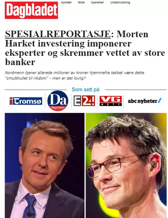 Skjermdump fra en svindelannonse