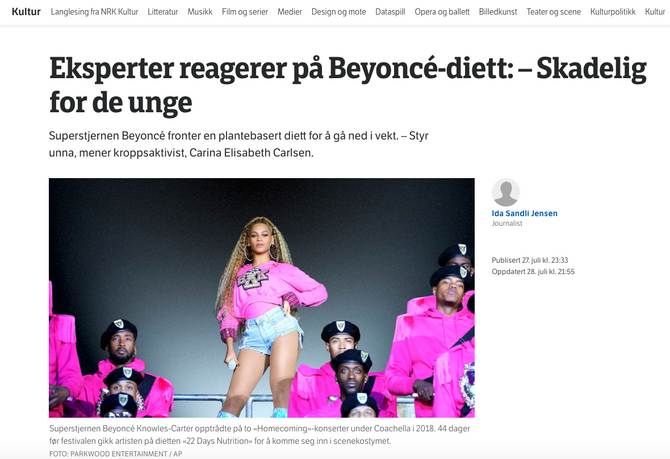 Faksimile fra NRK.