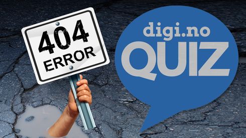 Skilt med "404 error" og en logo med teksten "digi.no-quiz"
