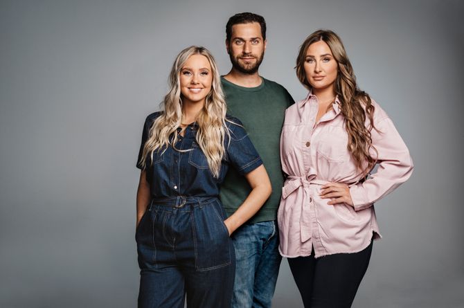 Martine Lunde og makeup-artistene Tomas Erdis og Dajana Tomanovic i Glow Up.