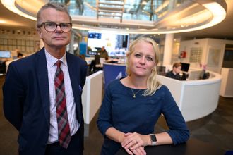 Lars Helle (sjefredaktør) og Elin Stueland (digitalredaktør), Stavanger Aftenblad.
