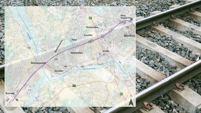 Hovedplanen for den nye toglinjen gjennom Sarpsborg er ferdig – nå vil politikerne kreve ny trasé