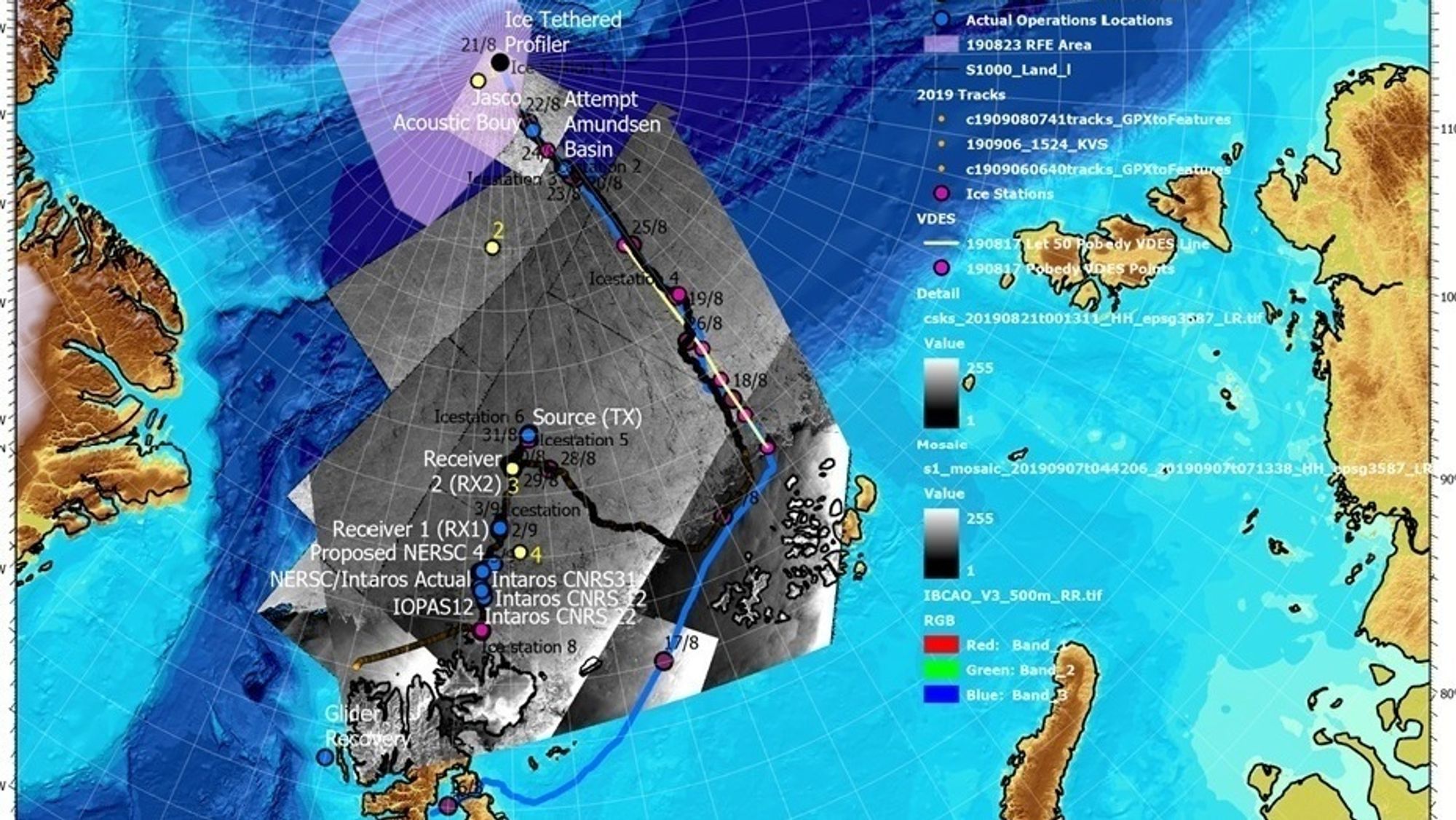Slik så det ut da KV Svalbard navigerte i råkene fra tidligere skipspasseringer i polisen.