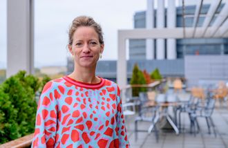 Konsernsjef i NHST, Hege Yli Melhus Ask, her under Medienettverkets høstmøte 2019.