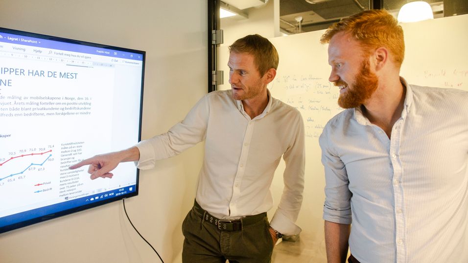 Daglig leder i Epsi Norge, Fredrik Høst (til venstre), her sammen med forretningsutvikler Sindre Brochmann.
