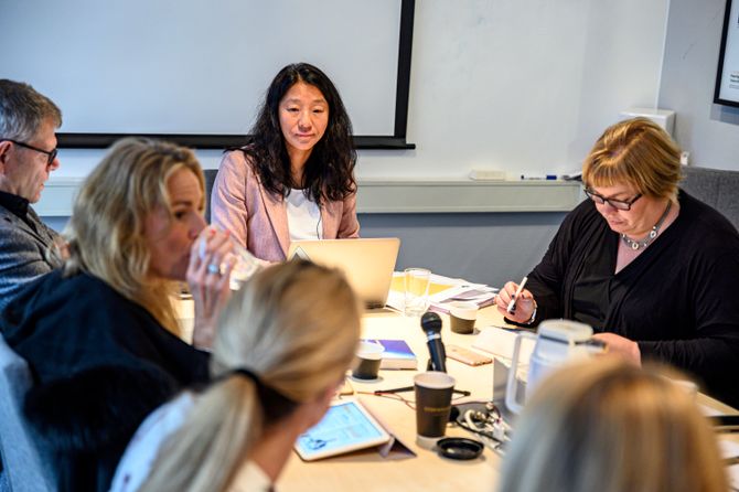 PFU-møtet 23. oktober 2019. Nestleder Anne Weider Aasen leder.