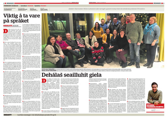 Faksimile av ledersidene i Finnmark Dagblad