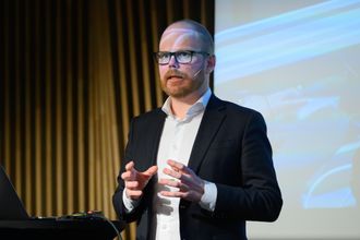 Sjefredaktør Gard Steiro i VG. Her under den store kildedebatten på Norsk Redaktørforening sitt høstmøte i Tromsø 2019.