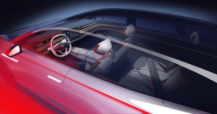 Dashbordet ser ut som en blåkopi av Tesla Model 3.