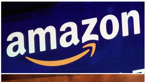 Logoene til Amazon og Microsoft