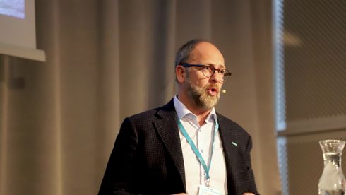 Peder Nærbø, grunnlegger og eier av Bulk Infrastructure. Bildet er tatt på Teknas Ekom hub-konferanse på Fornebu 26. november.