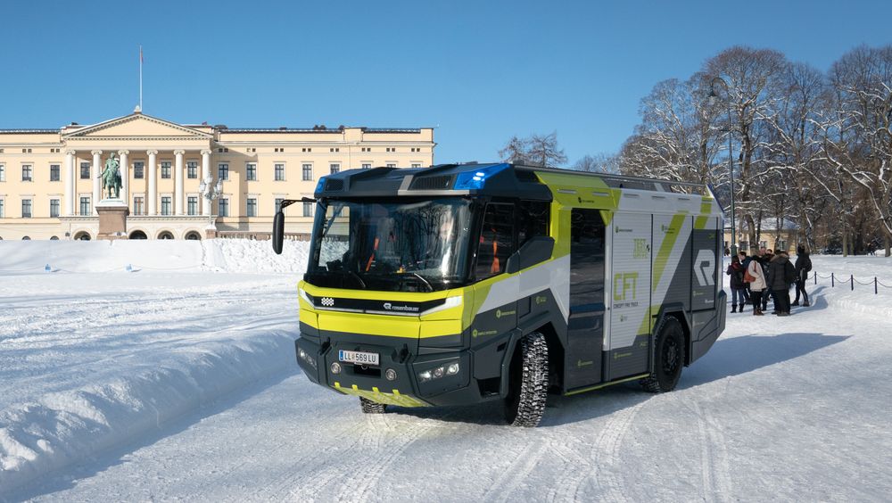 Oslo kommune har bestilt en elektrisk Rosenbauer CFT brannbil.