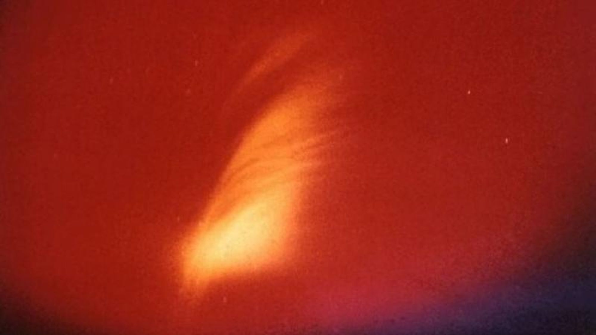 Slik så det ut – fra et fly – da atombomben Starfish Prime detonerte i rommet 9. juli 1962. Nå vil amerikanerne være forberedt hvis fiender velger denne metoden.