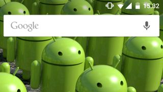 Google-søkefelt på en Android-mobil.