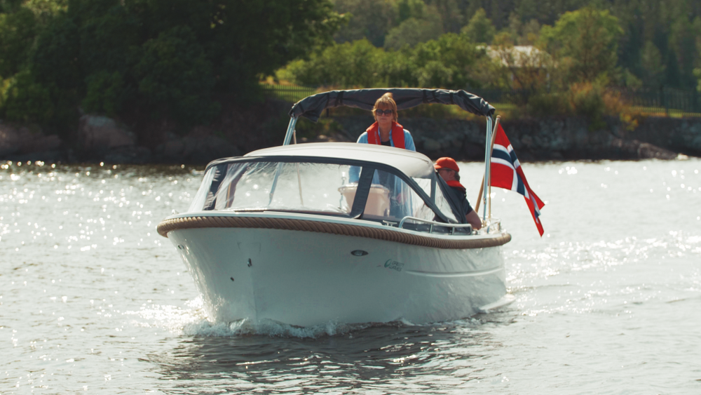 Elektrisk sjekte fra Green Waves på Gjeving. Oppstartsselskapet Kruser vil lage en båtpool i Oslofjorden til våren med elektriske fritidsbåter av denne typen.