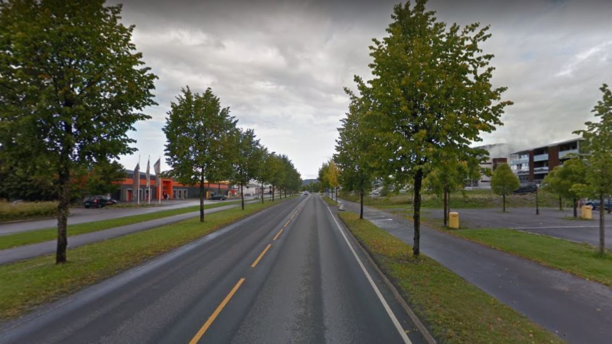 Fylkesveiene 213 og 312 går gjennom nordre del av Lillehammer. Her fra fylkesvei 213 nord for Skurva.
