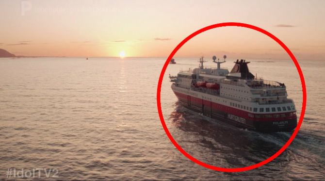IDOL: Hurtigruten har betalt for at Idol skal ha audition-innspeling på denne båten.