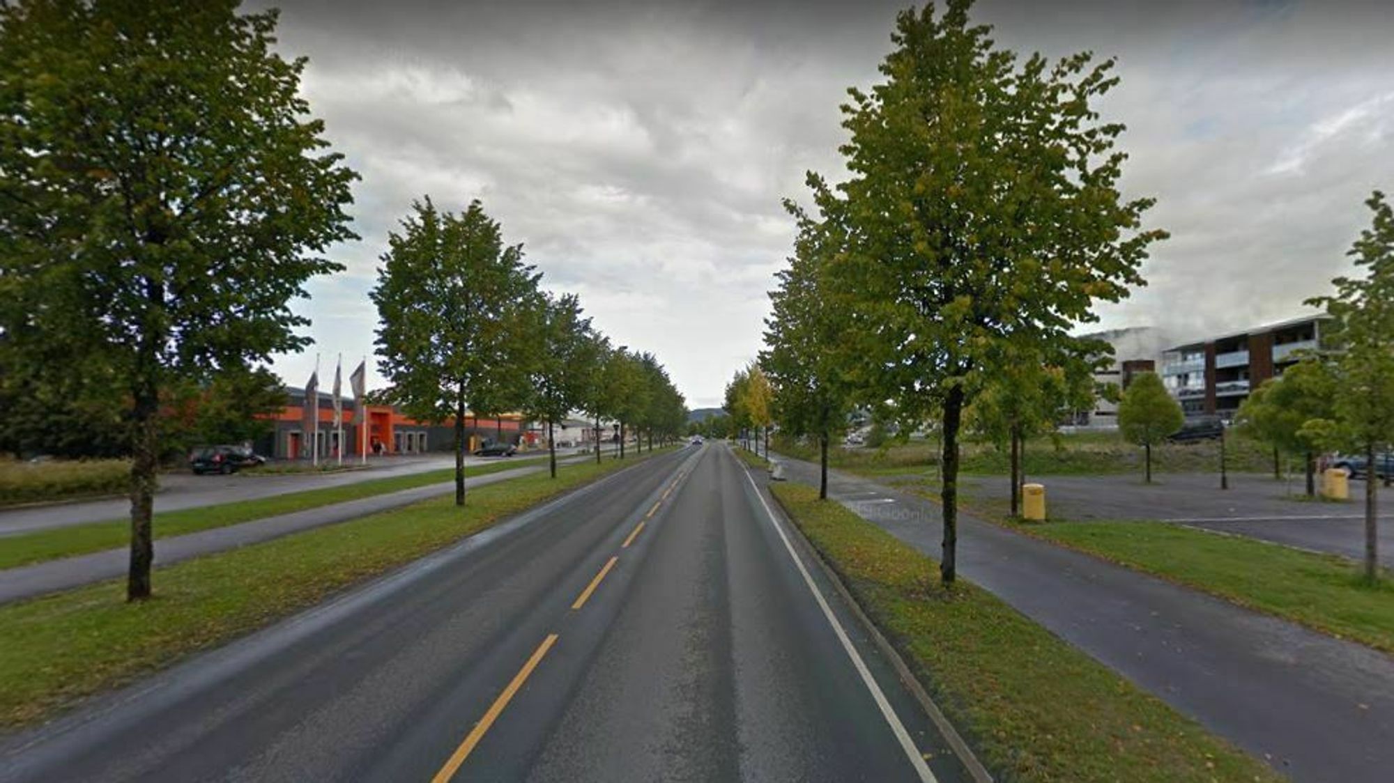 Fylkesveiene 213 og 312 går gjennom nordre del av Lillehammer. Her fra fylkesvei 213 nord for Skurva. 