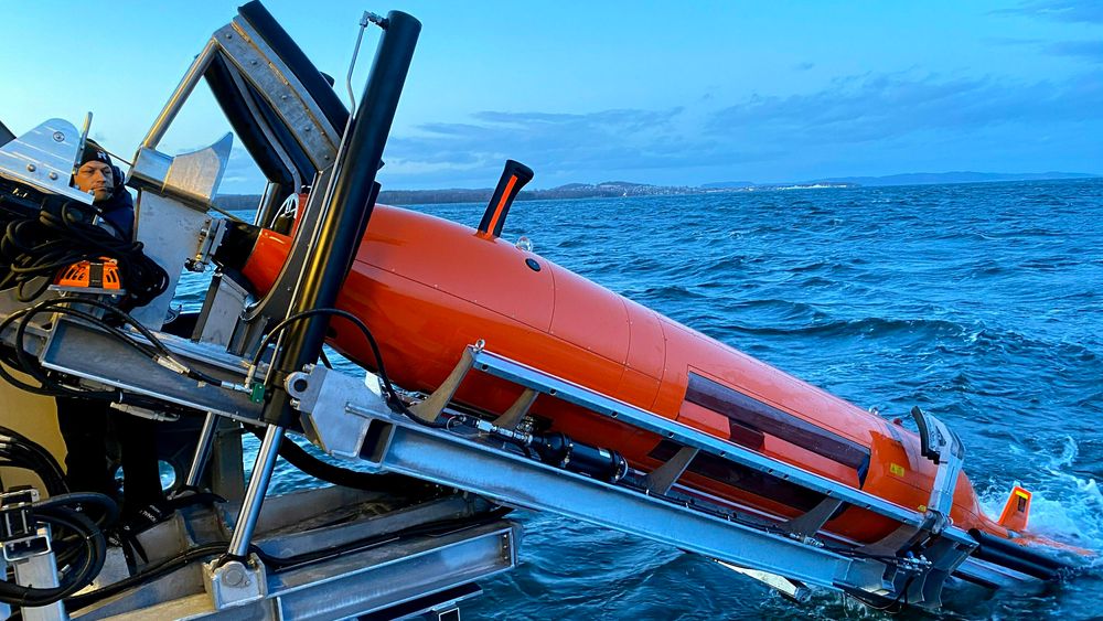 Hugin bisto med å kartlegge skadene på strømkabler i Ytre Oslofjord.