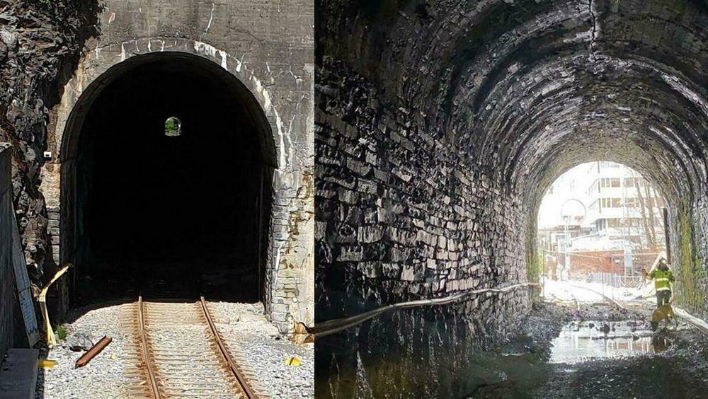 Jernbanetunnelen på det gamle Kronstadsporet skal nå bygges om for å bli gang- og sykkeltunnel