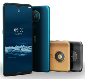 Nokia 5.3 har et «quad-kamera» på baksiden med egen nattmodus.