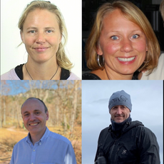 Birgyt Ryningen (Forsker i Sintef, solcellesilisum), Trude Nysæther (Bærekraftsleder, REC Solar), Tyke Naas og Ronny Gløckner er Senior FoU-ingeniører i REC Solar.