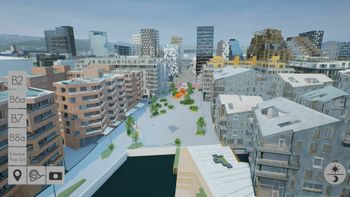 Oslo S Utvikling 3D korona boligsalg prosjektering virtuell visning unreal engine Vannkunsten Bjørvika Bispevika OSU Røisland vianova