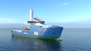 Første hybride havvindskip til Asia