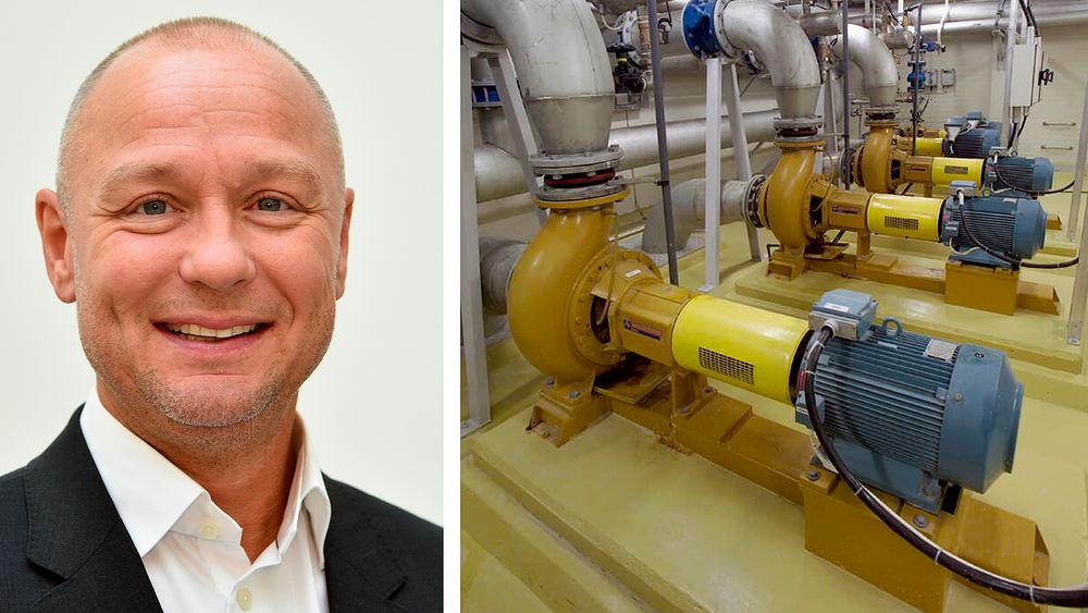 Lars-Fredrik Mathiesen i ABB mener vi bør se mer på energigevinster i eksisterende infrastruktur. Bare drift av pumper opptar i dag en tidel av verdens totale energiforbruk.