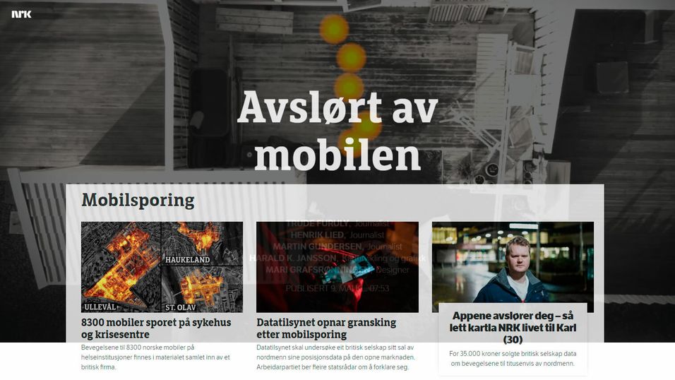 Her er noen av artiklene NRK har skrevet etter avsløringen av at bevegelsesdata om den enkelte er til salgs.