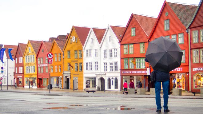 Illustrasjonsfoto av Bryggen i Bergen sentrum.