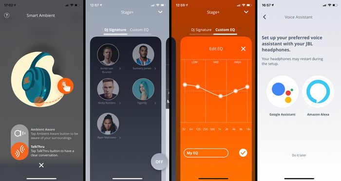 Via appen kan du endre innstillinger for hodetelefonene, oppdatere programvaren, samt justere equalizer-innstillingene.