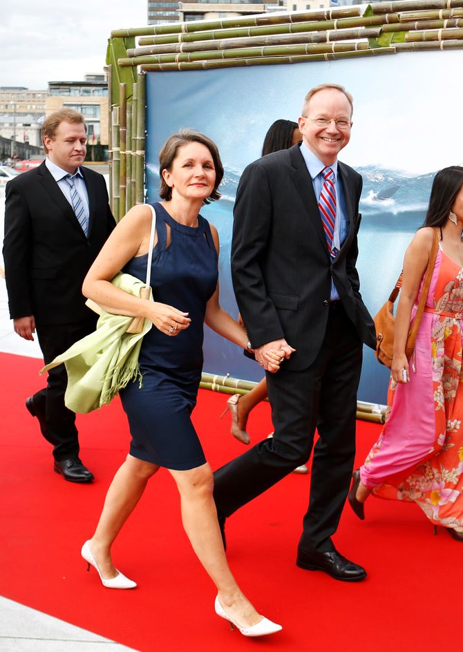 Reporter i TV2 Gerhard Helskog og Hanne Skartveit, politisk redaktør i VG. Arkivfoto
