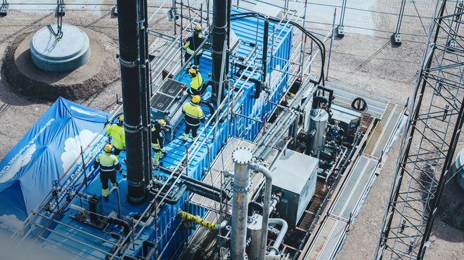 I dag starter Sveriges største testanlegg for karbonfangst: Skal rense røykgass fra hydrogenproduksjon