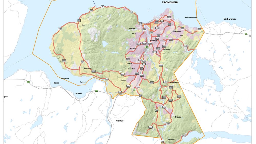 Driftskontrakten omfatter alle fylkesveiene i Trondheim kommune de neste åtte årene.